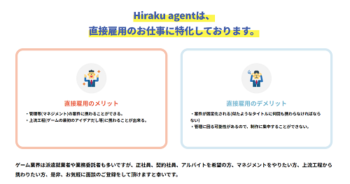 Hiraku agentの直接雇用